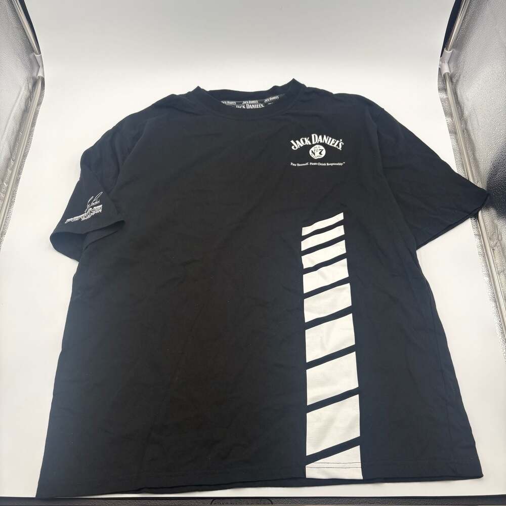 Jack Daniel's Racing Tee - Men's Black Graphic Tee Larry Perkins Motorsport Logo